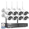 Hiseeu 2K Wireless Security Camera System Outdoor/Indoor 8 CH NVR kit 8Pcs Cameras 3MP WiFi Surveillance Camera for Home…