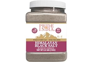 Pride Of India - Himalayan Rock Salt - 84+ Natural Mineral Enriched (Pure Himalayan Black Salt, Extra Fine Grind 2.5 Pound Jar)