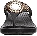 Crocs Women's Sanrah Diamante Wedge Flip Flop Sandal, black/rose gold, 8 M US