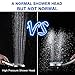 Pressurized Handheld Shower Head Hopopro High Pressure Shower Head Multi-functional Hand Held Showerhead Shower Body Spray Head Against Low Pressure with Skin-care Female Personal Cleaning Function