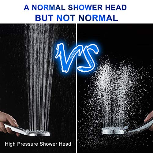 Pressurized Handheld Shower Head Hopopro High Pressure Shower Head Multi-functional Hand Held Showerhead Shower Body Spray Head Against Low Pressure with Skin-care Female Personal Cleaning Function