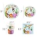 Jungle Safari Theme Party Supplies - for 16 Guests Woodland Birthday Baby Shower Decoration for Boy or Girl Forest Animal Set Including Plates,Napkins,Cups,Knifes,Forks,Spoons,Invitation Cards,Table Cover 145 PCS