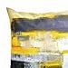 Decor MI Pillowcases Modern Grey Yellow Abstract Throw Pillow Covers Linen Square Pillowcase Decorative Cushion Pillow Cover Zipper Sofa Couch Bedroom Living Room Home Decor 18x18 inch, Set of 3