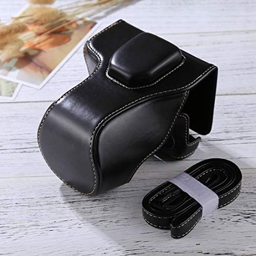 Full Body Camera PU Leather Case Bag with Strap for FUJIFILM XT10 / XT20 (16-50mm / 18-55mm Lens)(Black) (Color : Black)