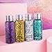 Body Glitter Gel Set 4 Colors Sequins Chunky Colorful Eyeshadow Glitter Holographic Body Gel for Festival Party Face Makeup Hair Eye Lips Shimmer Gold,Silver,Purple,Green