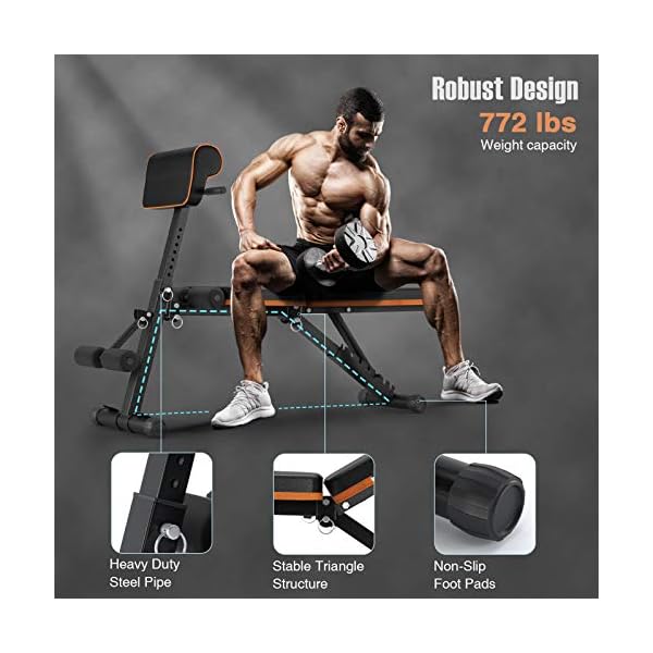 PERLECARE Adjustable Weight Bench for Full Body Workout Fitness Mart Pro