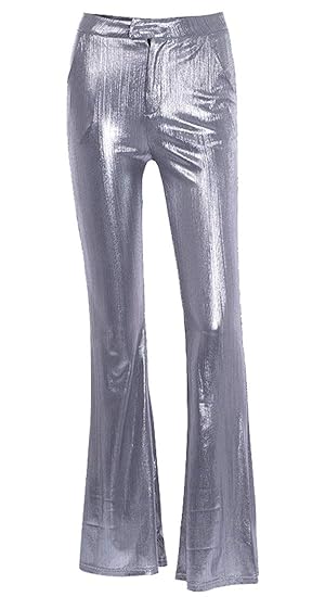 shiny bell bottom pants