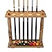 Rush Creek Creations Rustic Log 6 Billiard Cue Storage Rack, Multicolor, 26.5