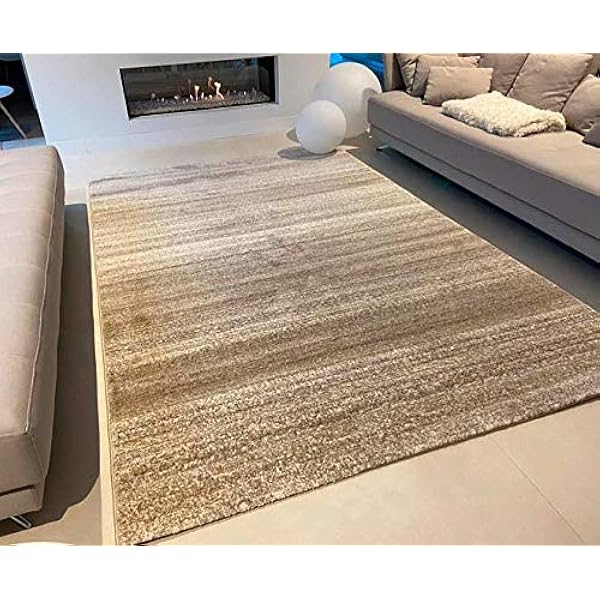 TEJIDOS EL MUNDO Alfombra PIE DE Cama Beige 60x110 cm Matrix 1735: Amazon.es: Hogar