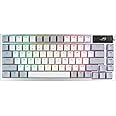 ASUS ROG Azoth 75 Wireless DIY Custom Gaming Keyboard, OLED display, Gasket-Mount, Three-Layer Dampening, Hot-Swappable Pre-lubed ROG NX Brown Switches & Keyboard Stabilizers, PBT Keycaps, RGB - White