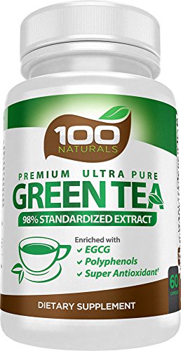 Premium Green Tea Extract Supplement for Weight Loss,Natural Fat Burner,Healthy Heart Support,Super Antioxidant,Natural Caffeine Source for Improved Energy (60 Capsules)500mg