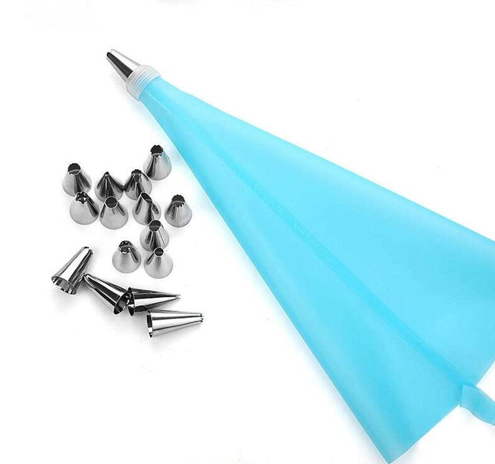 CHSYOO 50 Pcs Cake Decoration Set, 48 Stainless Steel Nozzle Set and Reusable Pastry, Cake, Royal Frosting Piping Bag, Pastry Accessories Tool for Cake DIY
