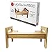 Bamboo Bathroom Toilet Stool Adjustable Height | Squat Potty position help Relieve Constipation | Eco Friendly Organic Natural Materials with Water and mold resistant.
