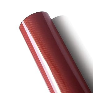 AutoSpeed 5FT X 5FT Premium 5D HIGH Gloss RED Carbon Fiber Vinyl Wrap Bubble Free Air Release 60" X 60" in
