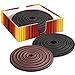 Reversible Coasters 4 inches Set of 6 Black or Brown Drink Coaster in Gift Box Holder Absorbs Moisture Protects Furniture from Water Marks