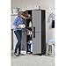 2 Door Storage Cabinet, Finish: Black and gray