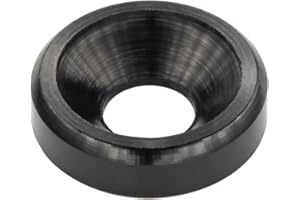 LAGEFEFE [60PCS] M3 Finishing Countersunk Washers, Anodized Aluminum Alloy, Head Washers Gaskets Cup Shim for Screw RC/FPV/PC/Drone/Mechanical Accessories Parts, Black