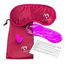Sleeping Eye Mask By Simple Health, Sleep & Insomnia Blindfold Contoured for Men, Women, Girls, Kids and for Travel, Meditation, Puffy Eyes & Dark Circles, Free Ear Plugs & Carry Pouch, Dreamy Fuchsia