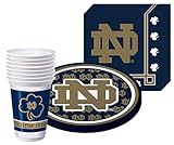 Notre Dame Fighting Irish - Party Supplies Pack Including Plates, Cups, and Napkins - 8 Guests