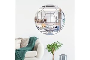 16PCS Soccer Ball Acrylic Mirror Wall Stickers - Self-Adhesive Mirror Wall Decals for Living Room, Bedroom, Sofa & TV Backgro