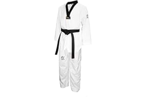 WACOKU WT Black Collar DOBOK (New WTF or World Taekwondo Federation)