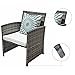 Orange Casual - Outdoor 3 Pieces Bistro Wicker Rattan Sets Patio Furniture Sets, Coffee Table with Storage Function, Cushioned Seat