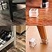16PCS Transparent Square Chair Leg Wood Floor Protectors Silicone Furniture Chair Legs Caps Covers with Felt Pads fit 1-1/4 to 1-3/8 Inch (3.2-3.5cm)
