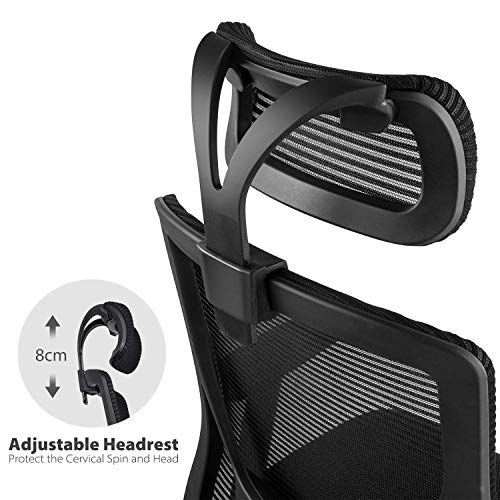 VIVA Office Mesh Chair Ergonomic High Back Chair With Adjustable Headrest And Armrest (Viva1168F1)