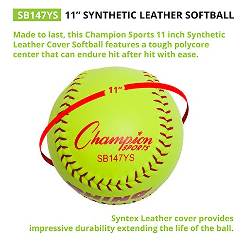 Champion Sports Leather Softball Pack