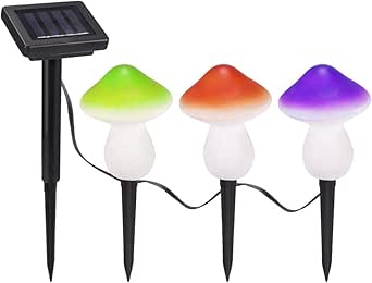 VEEKI - Faros solares para paisajes, luces de jardín con forma de seta