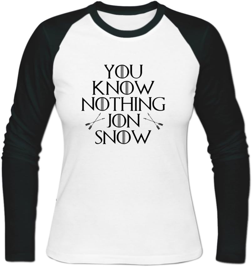 Women You Know Nothing Jon Snow Baseball T-shirt