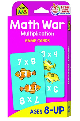 Math War Multiplication Game Cards