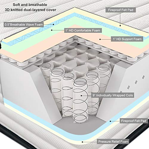 Queen-Mattress-Molblly-12-inch-Innerspring-Mattress-in-a-Box-10-Ultimate-Motion-Isolation-Individually-Wrapped-Pocket-Coils-Mattress-with-CertiPUR-US-Certified-Foam-Medium-and-Supportive