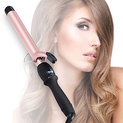 Curling Iron 1 inch Curling Wand Professional Hair Curler with Tourmaline Ceramic Barrel, Anti-Scald Insulated Tip, Heat Resistant Glove and Travel Bag (176 Â°F to 430 Â°F For All Types of Hair)