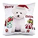 Phantoscope Dog Series Decorative Throw Pillow Case Cushion Cover Christmas Bichon 18 