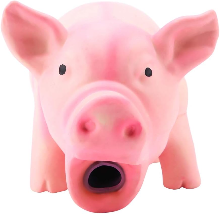 Dog Squeak Toy Cute Pig Grunting Squeak Latex Pet Chew Toys Rubber Training Toy Gift Toy for Puppy Dogs(Pink) - Image 3
