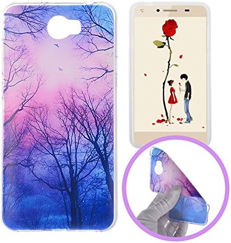 Silingsan Silicone Case for Huawei Y5 II/Y5 2 TPU Rubber Gel Cover Ultra Slim Thin Phone Skin Soft Flexible Shell Anti-Scratch Anti-Shock Protective Bumper - Colourful Sky