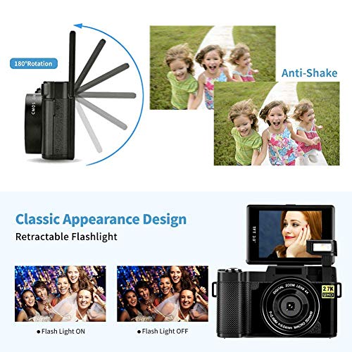 3 Digital+Vlogging+YouTube+Retractrable+Flashlight