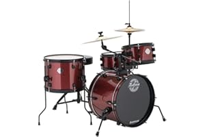 Ludwig LC178X025 Questlove Pocket Kit 4-Piece Drum Set-Red Wine Sparkle Finish, inch