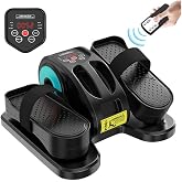 ESL Under Desk Elliptical, Electric Elliptical Leg Exerciser for Seniors | 12 Speed Adjustable, Quiet Elliptical Exercise Machine with Remote, Seated Pedal Exerciser with Strap, Portable