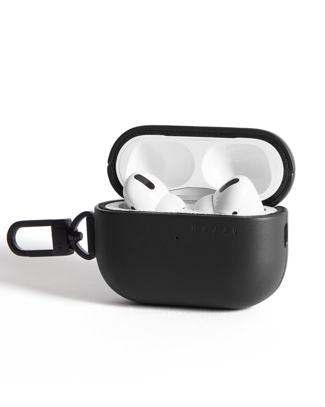 Mujjo Leather Case for AirPods Pro (2nd Gen) - Wireless Charging Compatible - Durable & Luxurious Design - Secure Fit - Premium Leather - Black