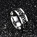 Topick Men's Fashion Black Stainless Steel Wide 8mm Spinner Chain-Shaped Ring (12)