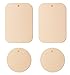 WixGear Mount Metal Plate with Adhesive for Magnetic Cradle-Less Mount -X4 Pack 2 Rectangle and 2 Round (Compatible with Magnetic mounts) (Gold)