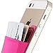 Sinjimoru Hot Pink Adhesive iPhone Wallet & Card Holder - Basic 2, Compatible with Most Smartphone Models
