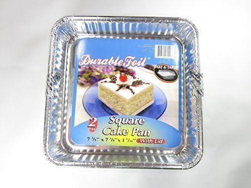6 Small Square Cake Pans with Lids