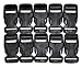 Quick Snap Buckles  Flat Side Plastic Buckles (10-Pack),  Black with Quick Release Mechanism- 1.25x2.65 Inches – Suitable for Crafts & DIY