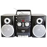 NAXA Electronics NPB-426 Portable CD Player with AM/FM Stereo Radio, Cassette Player/Recorder and Twin Detachable Speakers