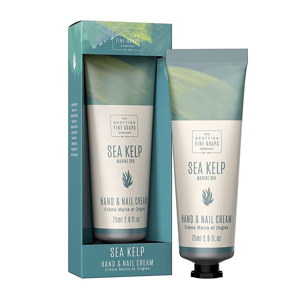 Scottish Fine Soaps - Marine Spa Sea Kelp Moisturising Hand and Nail Cream - With Shea Butter - Sensitive Formula - Vegan Friendly - 75ml