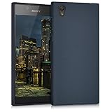 kwmobile Chic TPU Silicone Case for the Sony Xperia L1 in dark blue matt