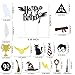 63Pcs Magic Wizard Birthday Party Supplies for Kids Wizard Theme Party Decorations with Happy Birthday Banner Striped Tie Novelty Glasses Frame Cupcake Toppers Balloons for Boys Girls